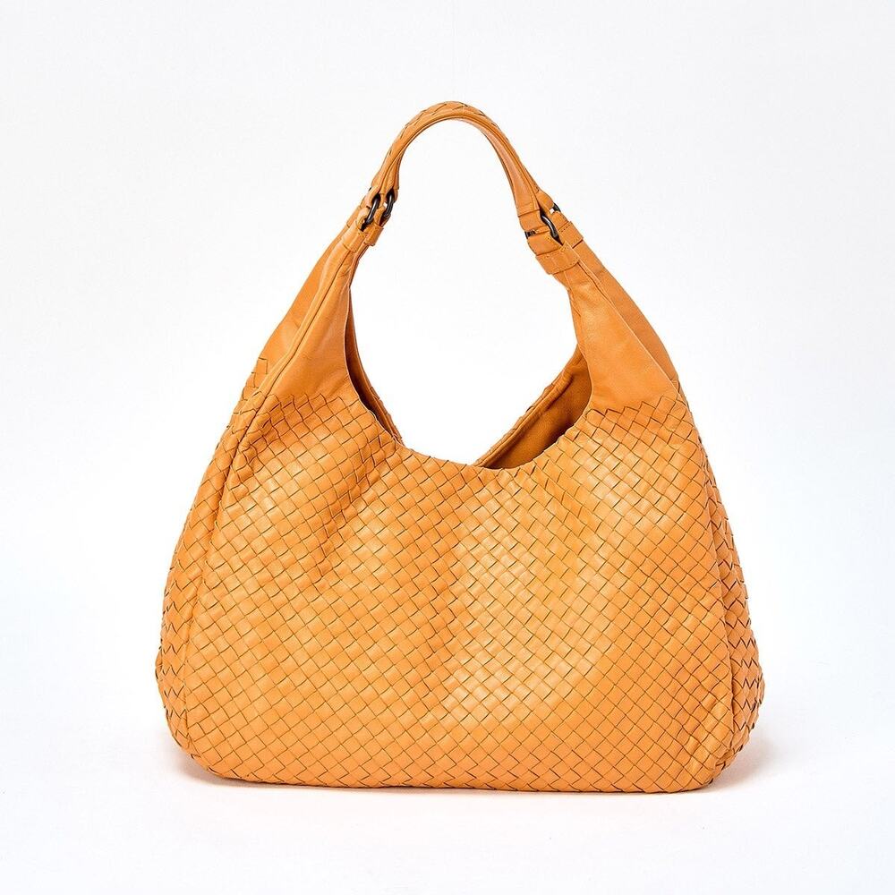 Bottega Veneta Classic Intrecciato Campana Shoulder Bag Yellow